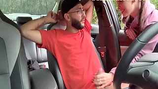 Im Making A Personalized Video And A Girl Catches Me Masturbating In The Car... She Decides To Help Me And Sucks Me Off! 8 Min