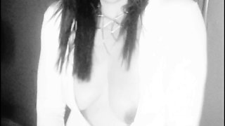 Black & White Tease Slow Strip & Dirty Talk Masturbation