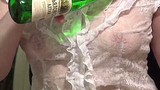 Lily Porn Fucks Her Beautiful Ass Under Short Skirt - Amateur Brunette Anal Masturbation & Orgasm