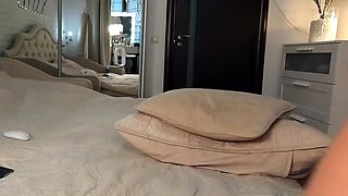 Shaved pussy blonde Tasha Reign with big boobs goes solo