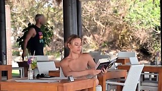 Cassandra spends the day at the nudist beach