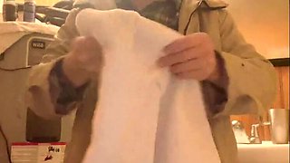 Hairy Japanese Teen Hana Shows Tiny Tits After Shower