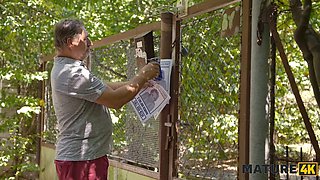 Valentina Sierra's Big Natural Tits Get Wild in Public with Stranger's Pet Play