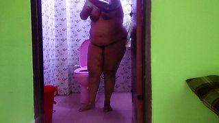 When My Stepmom Shower in My Toilet Without Lock Door, I See Her Big Ass & Huge Tits Naked Body Then I Fuck Her After Shower