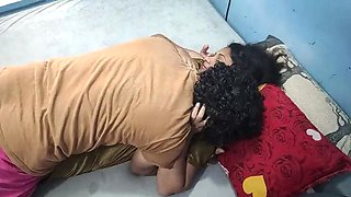 Indian Couple Hot Romance - Nighty Boobs Sucking and Licking