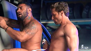 Mateo Zagal and Dom King fuck next to the vehicle