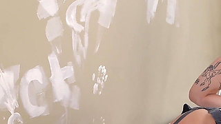 Blonde and Brunette Get Double Teamed and Fucked Hard During Drawing Job