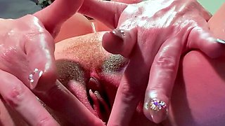 Pussy toying busty high heeled stunner solo pov masturbation