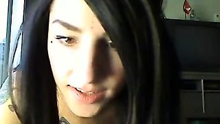 Cute EMO girl ridding dildo and squirt