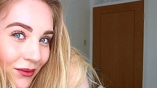 Blonde teen Sierras first erotic masturbation video