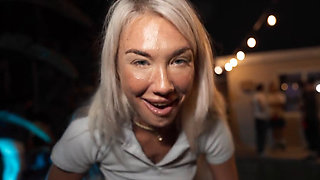 Party girl Madison Blaze fucking random guy she meets