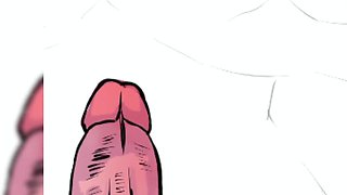 Adult Hinata demonstrating off her rigid penis while holding her udders (Adult Parody of Naruto) Hermaphroditism Drawing Process ten Min Jerk Off Instructions Edging Contest