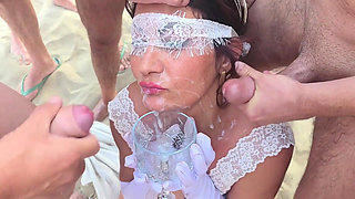 Angel Bathed in Cumshots Bukkake