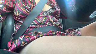 Sexy Stepmom Drives Home and Teases Us with Her Big Tits, Which Are Practically Popping Out of Her Bra