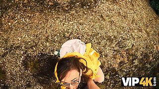 Vip4k. got her a cute suggest and fucked her in the woods