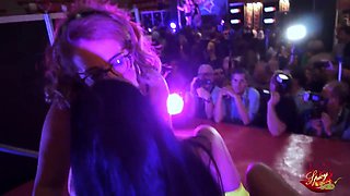 Swinger double couple fornicate in a big party