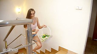 Trimmed pussy xxx with plastic Nathaly Cherie and Stacy Cruz from Lesbea