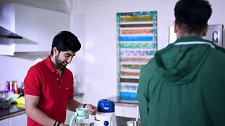 Indian pair celebrating their anniversary inside bedroom