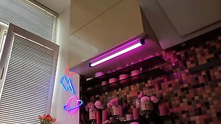 Big Boobed Blonde Masturbates With A Dildo In The Bathroom