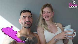 Travel, female orgasm, ahegao face