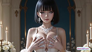 Cathedral bride violates her swears and gets wettened in humungous jizm