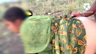 Village Bhabhi Fucked by Daver Outdoor in the Jungle